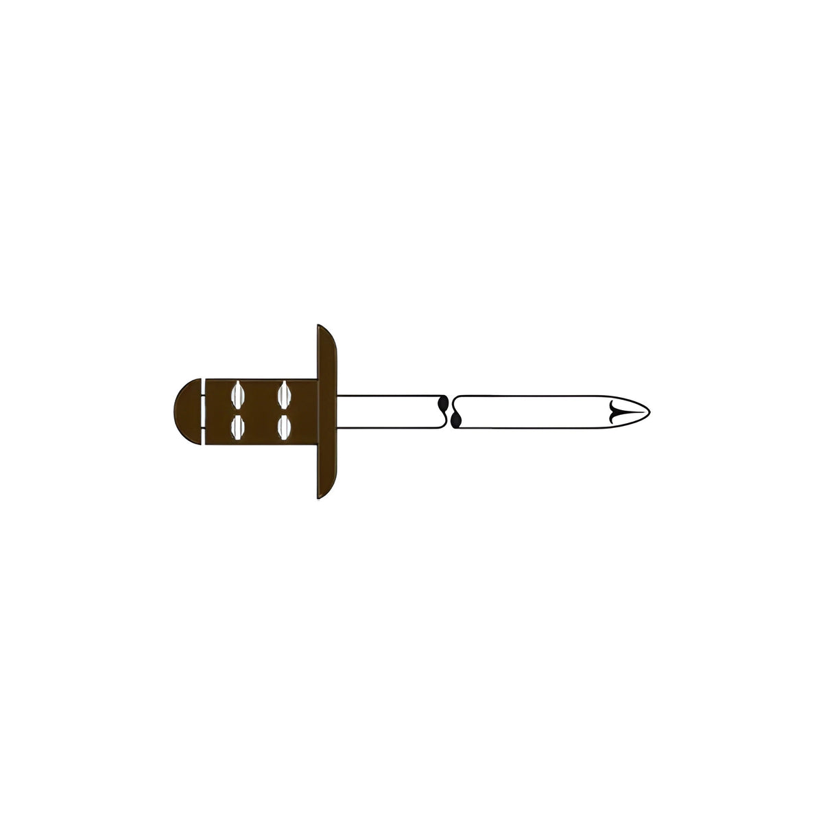Alu/Edelstahl 3,2 x 8,0 mm Sepiabraun RAL 8014