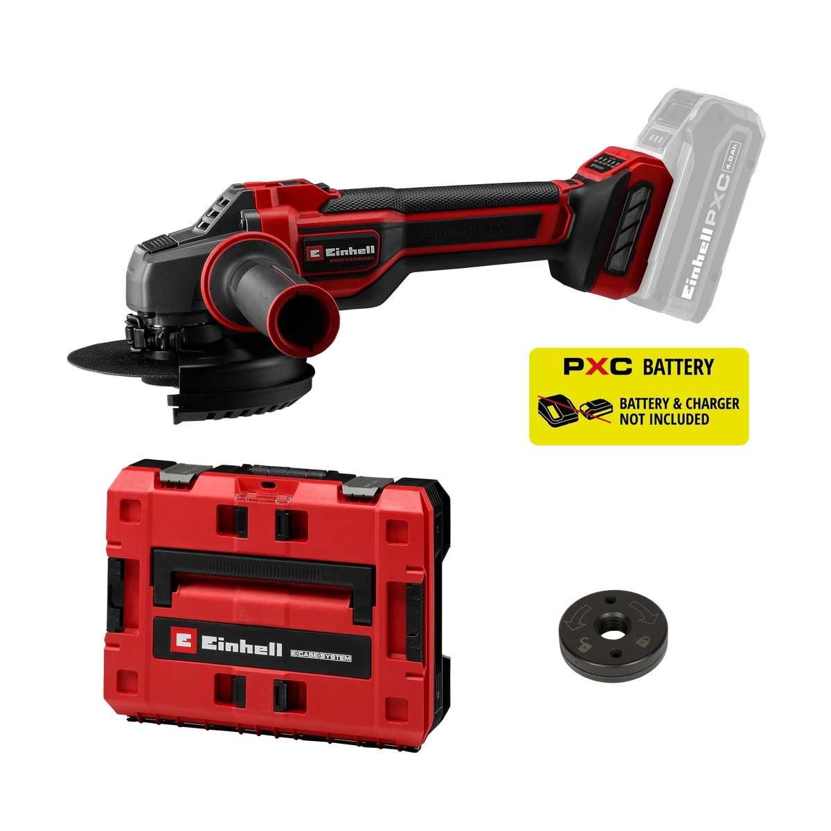 EINHELL PRO Akku-Winkelschleifer TP-AG 18/125 CE Q Li-Set