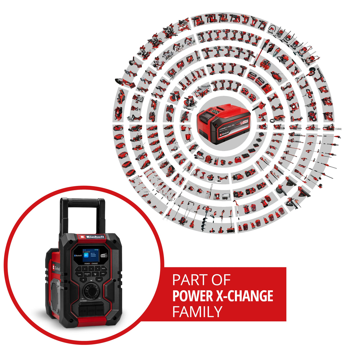 EINHELL EXP Akku-Radio TE-CR 18 Li DAB+/FM/BT - Solo