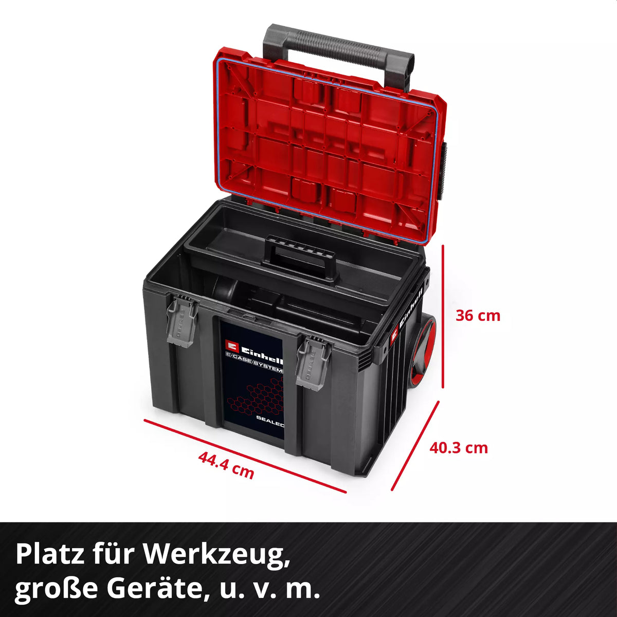 EINHELL ACC Systemkoffer E-Case L mit Rädern SEALED