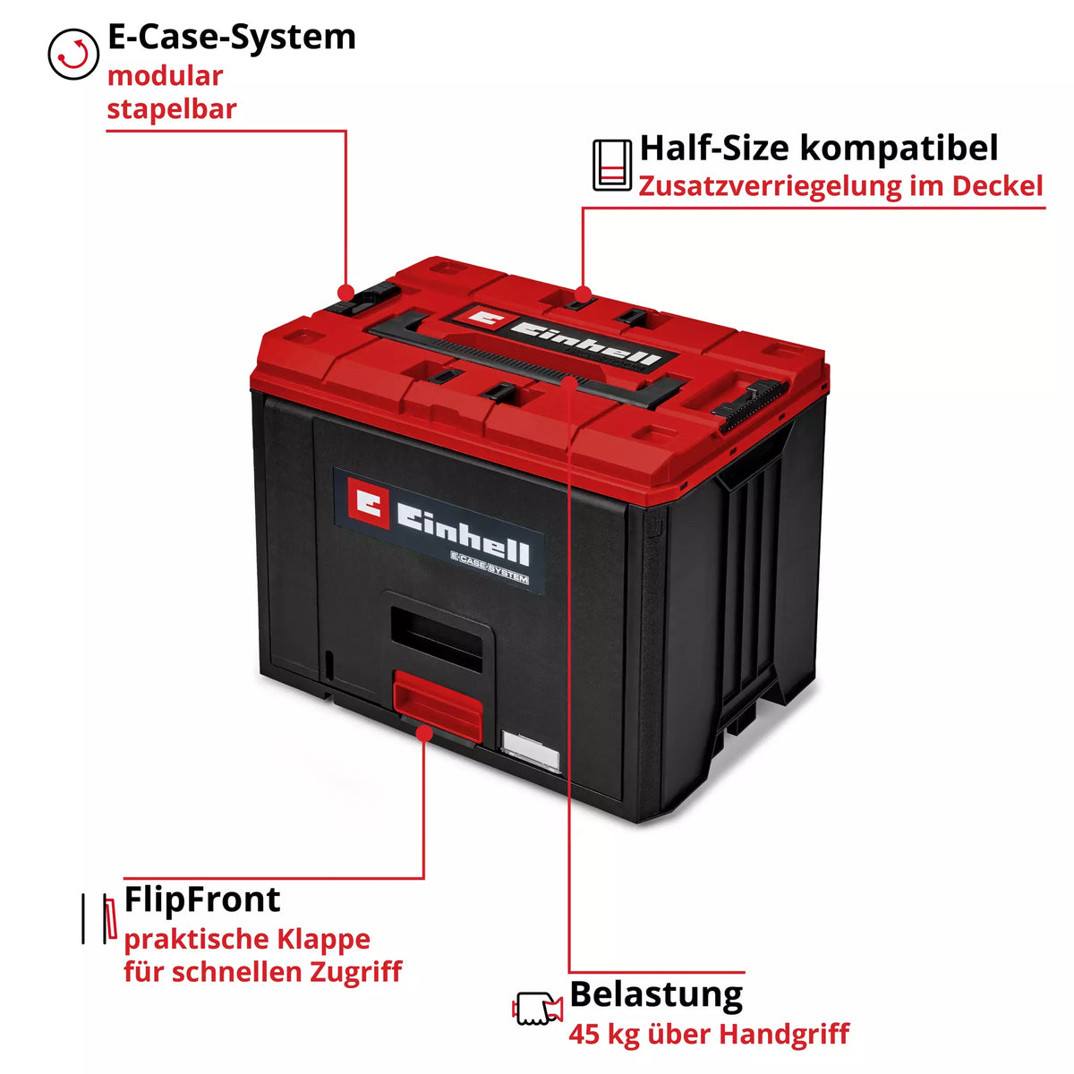 EINHELL ACC Systemkoffer E-Case FlipFront