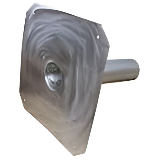 Edelstahl Notüberlauf rund Ø 56 mm gerade Platte