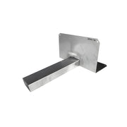 Edelstahl Notüberlauf eckig 50 x 150 mm mm abgewinkelte Platte