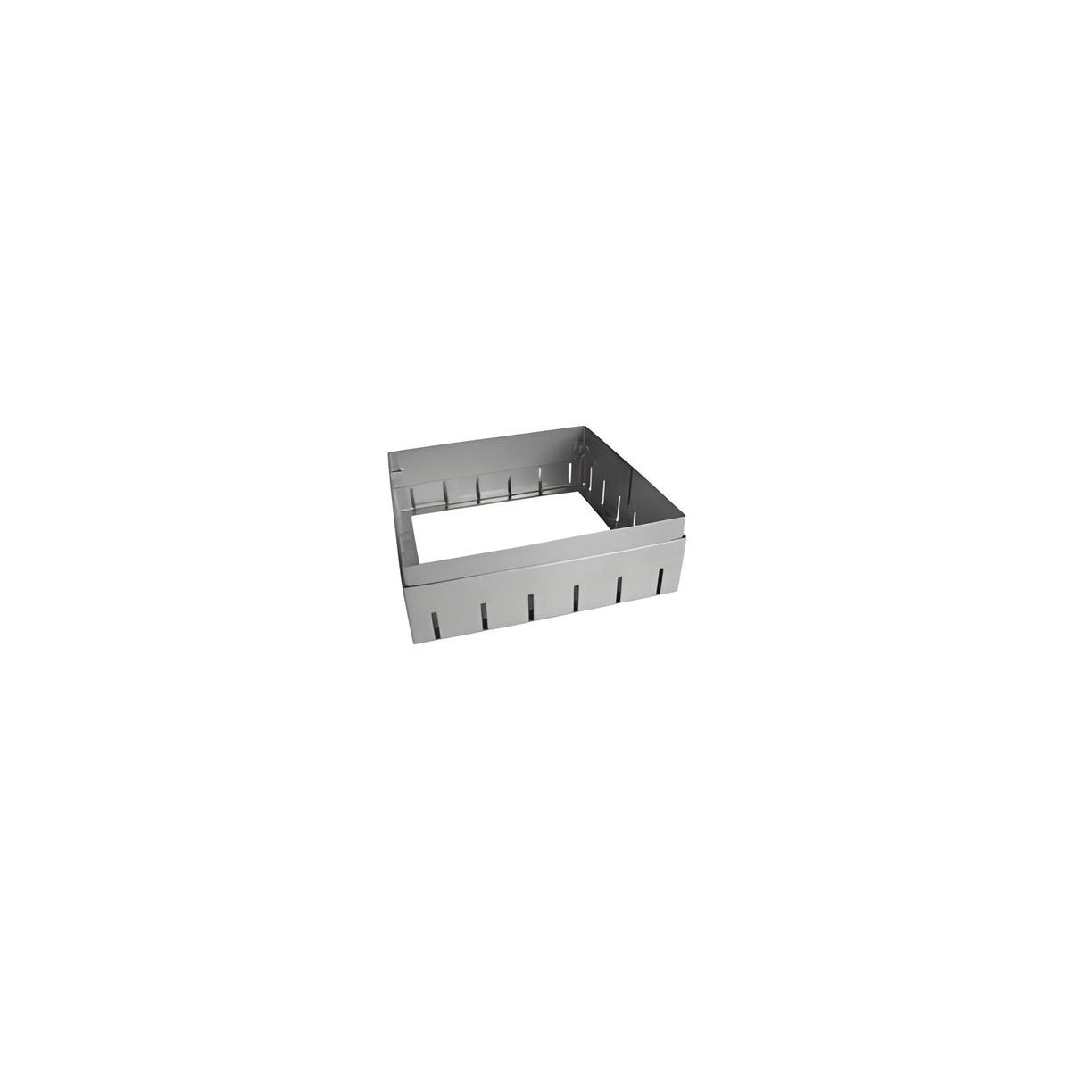 Edelstahl Kiesrahmen eckig 210 x 210 mm höhenverstellbar