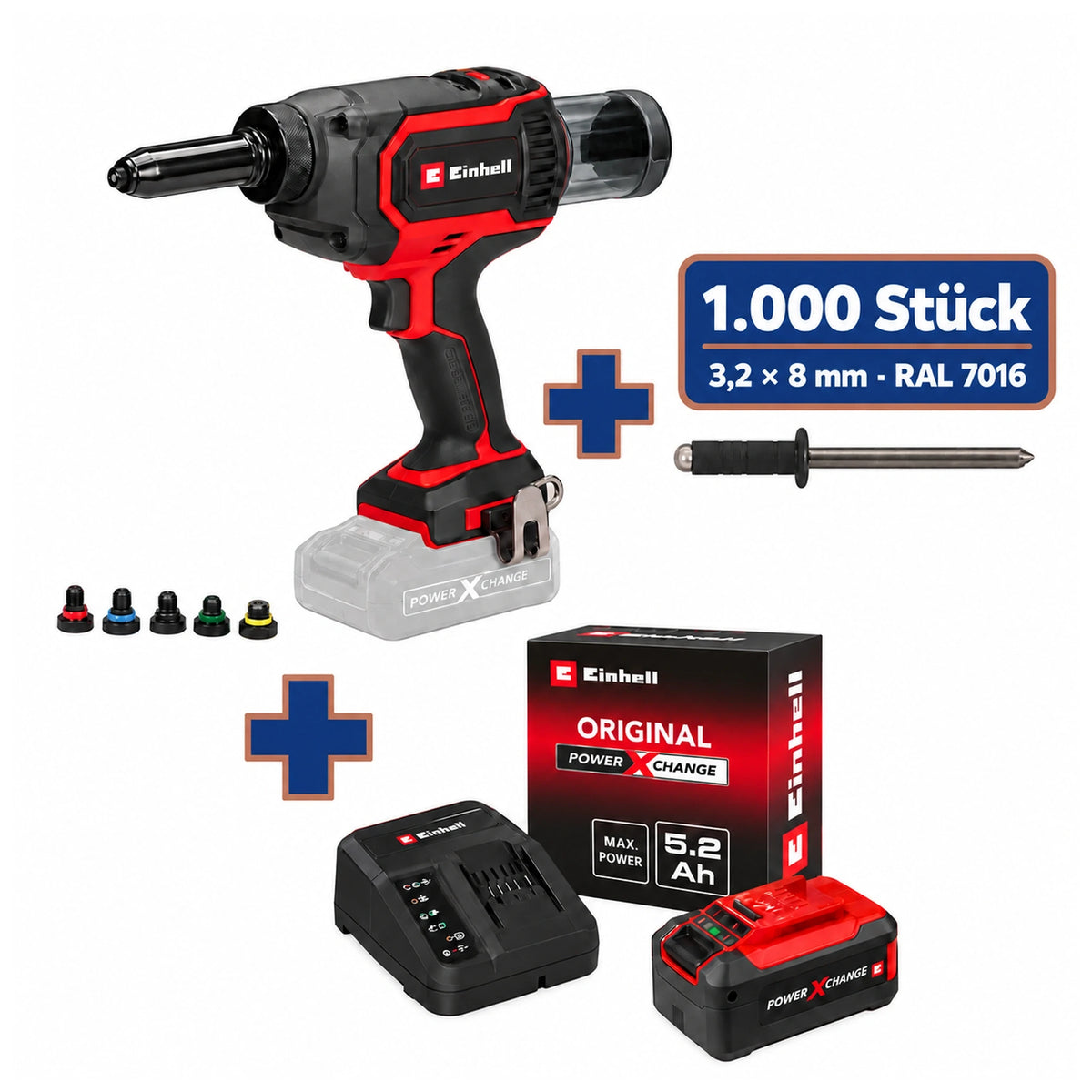 EINHELL Aktionsset Nieten