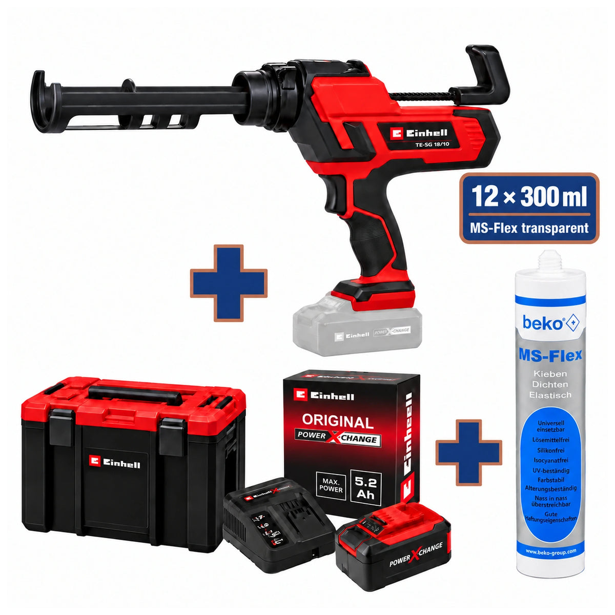 EINHELL Aktionsset Kartuschenpresse + MS-Flex