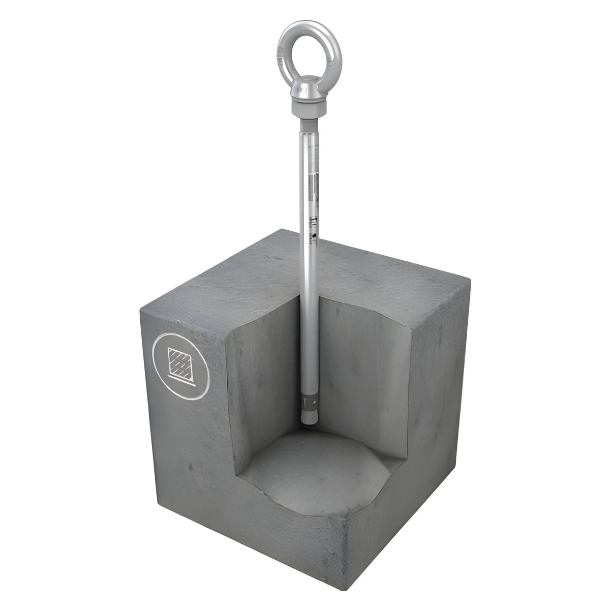 Edelstahl- Anschlagpunkt für Beton  400 mm