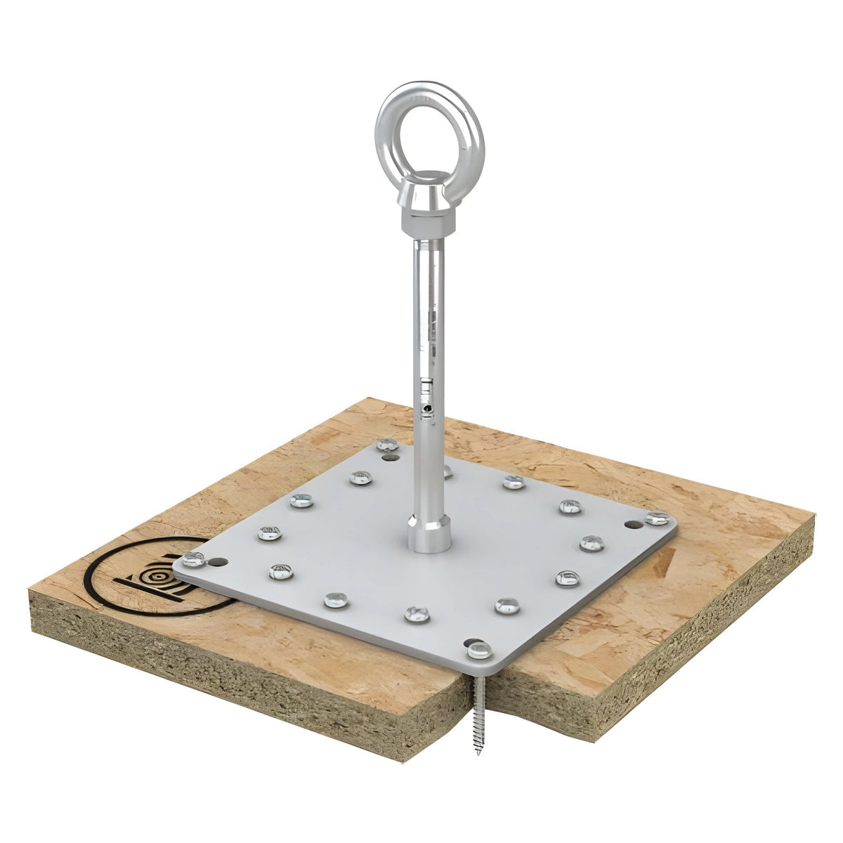 Edelstahl-Anschlagpunkt für Holz 300 mm