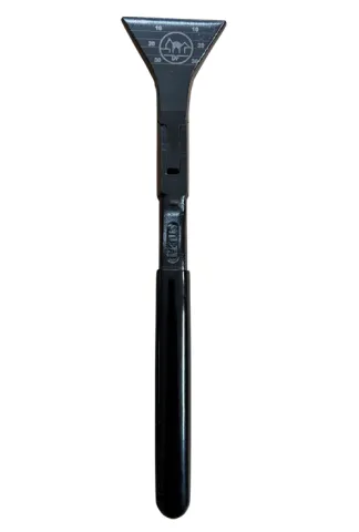 Falzzange mit Skala, gerade, PVC-Griff, durchgesteckt, 60 mm