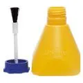 Lötwasserflasche mit Pinsel und Auslaufschutz gelb