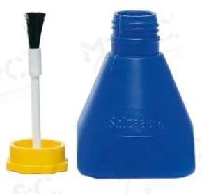 Lötwasserflasche mit Pinsel und Auslaufschutz blau