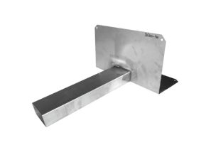 Edelstahl Notüberlauf eckig 40 x 80 mm mm abgewinkelte Platte